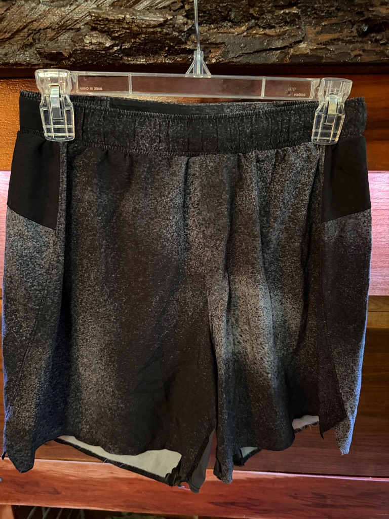 Lululemon Mens Lined 5” Black Running Shorts, Size Small